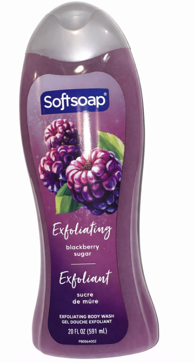 Softsoap Exfoliating Body Wash – Blackberry Sugar (20 fl oz / 591 mL)